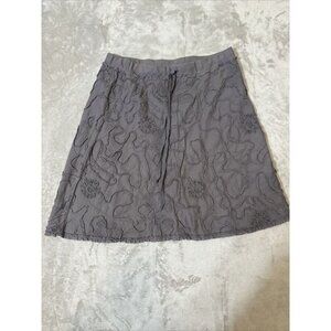 Women’s Max Studio Skirt Flowers Gray Size Medium